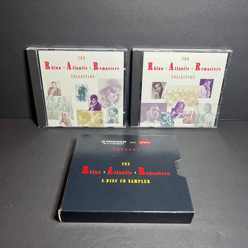 Rhino Atlantic Remasters 1992 2 Disc CD Promo Sampler Pack w/ Cardboard Sleeve
